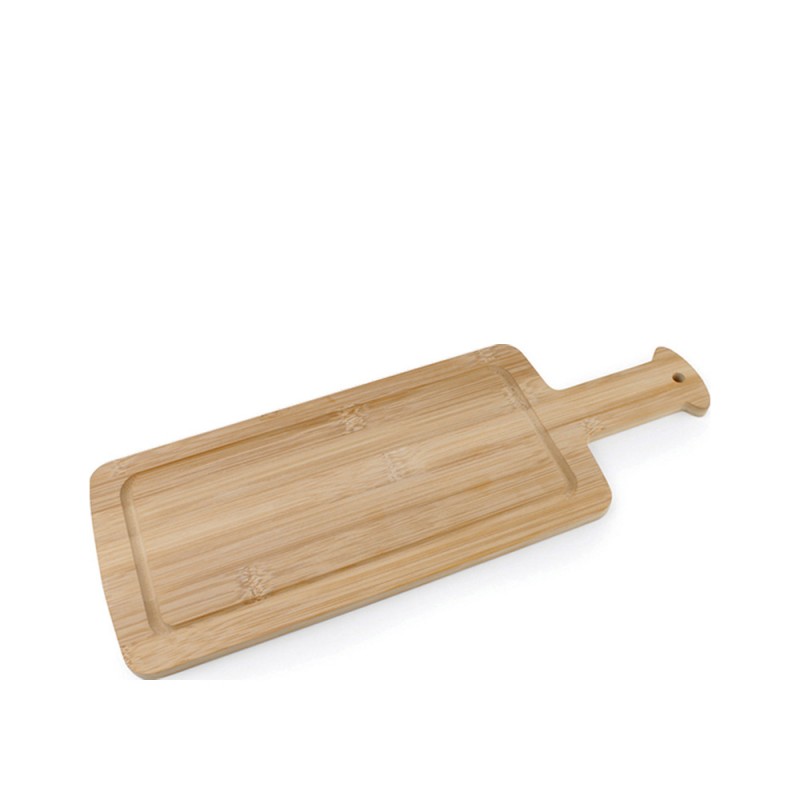 Πλατώ Παρουσίασης Από Ξύλο Bamboo Μ40.5xΠ14.5xΥ1cm Με Χέρι Και Αυλάκι Bonbistro 709018