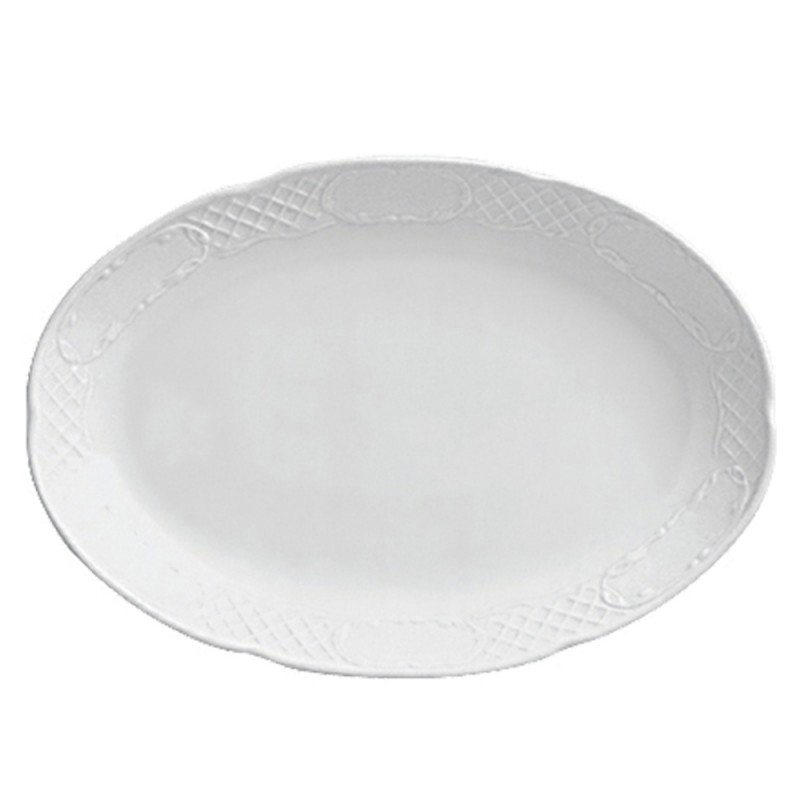 Πιατέλα Οβάλ Πορσελάνινη Μ36xΠ25cm Λευκή Flora Gural Porselen Πιατέλα Οβάλ Πορσελάνινη Μ36xΠ25cm Λευκή Flora Gural Porselen