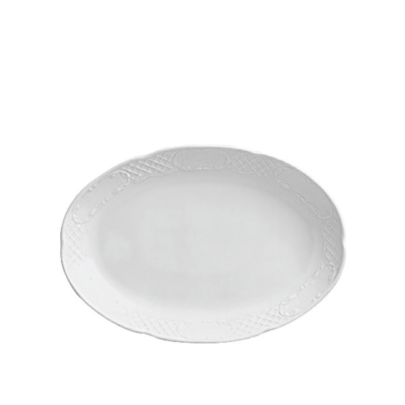 Πιατέλα Οβάλ Πορσελάνινη Μ23xΠ15cm Λευκή Flora Gural Porselen