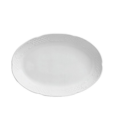 Πιατέλα Οβάλ Πορσελάνινη Μ28xΠ18cm Λευκή Flora Gural Porselen