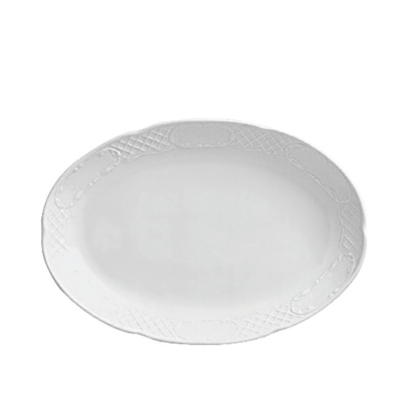 Πιατέλα Οβάλ Πορσελάνινη Μ28xΠ18cm Λευκή Flora Gural Porselen Πιατέλα Οβάλ Πορσελάνινη Μ28xΠ18cm Λευκή Flora Gural Porselen