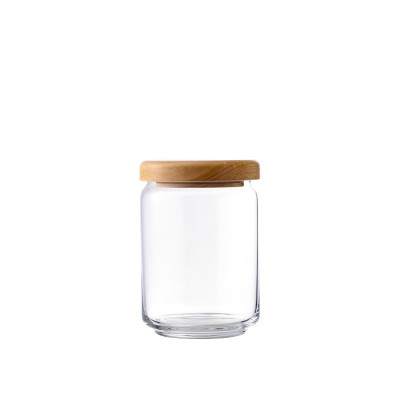 Βάζο Αποθήκευσης Κυλινδρικό Γυάλινο 0.65lt Με Ξύλινο Καπάκι Ocean Βάζο Αποθήκευσης Κυλινδρικό Γυάλινο 0.65lt Με Ξύλινο Καπάκι Ocean