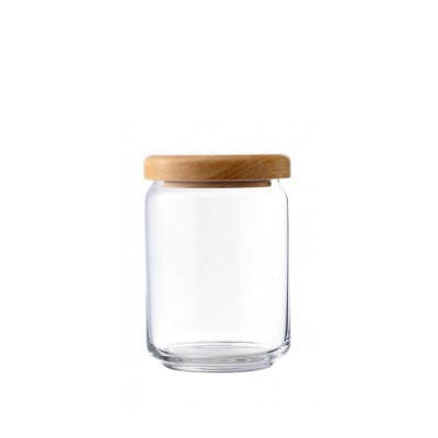Βάζο Αποθήκευσης Κυλινδρικό Γυάλινο 0.75lt Με Ξύλινο Καπάκι Ocean Βάζο Αποθήκευσης Κυλινδρικό Γυάλινο 0.75lt Με Ξύλινο Καπάκι Ocean