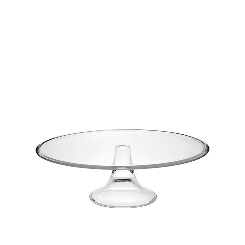 Τουρτιέρα Με Πόδι Γυάλινη Φ33xΥ11cm Banquet Vidivi