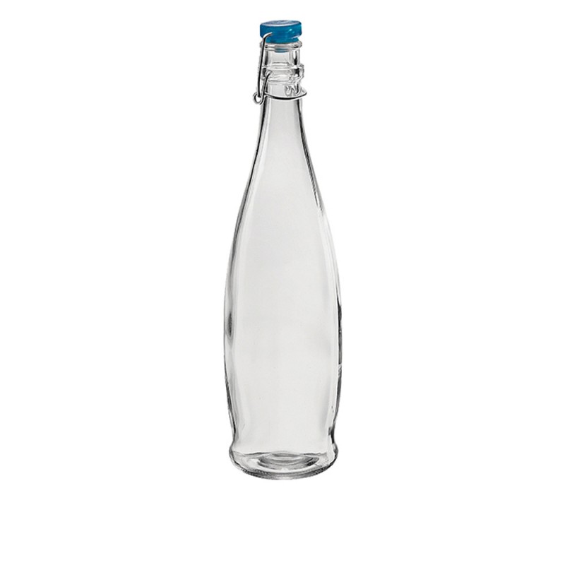 Μπουκάλι Γυάλινο 1lt Φ9xΥ32cm Με Μπλε Πώμα Indro Borgonovo Μπουκάλι Γυάλινο 1lt Φ9xΥ32cm Με Μπλε Πώμα Indro Borgonovo