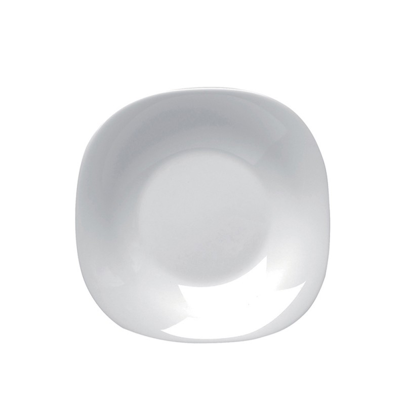 Πιάτο Βαθύ Τετράγωνο Οπαλίνα Μ23xΠ23cm Λευκό Parma Bormioli Rocco