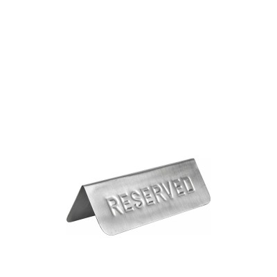 Ταμπελάκι Reserved Ανάγλυφο Ανοξείδωτο Μ15xΠ5.5cm 329394 Ταμπελάκι Reserved Ανάγλυφο Ανοξείδωτο Μ15xΠ5.5cm 329394