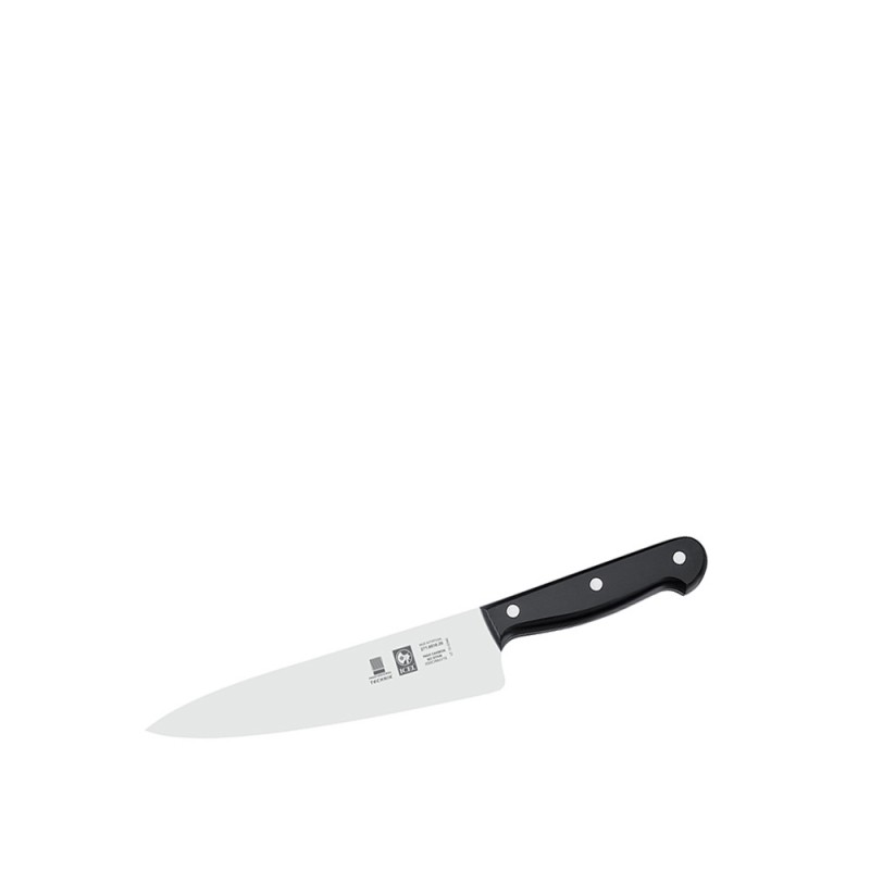 Μαχαίρι Chef Ίσιο Ανοξείδωτη Λάμα Μ20cm Με Μαύρη Λαβή Technik Icel