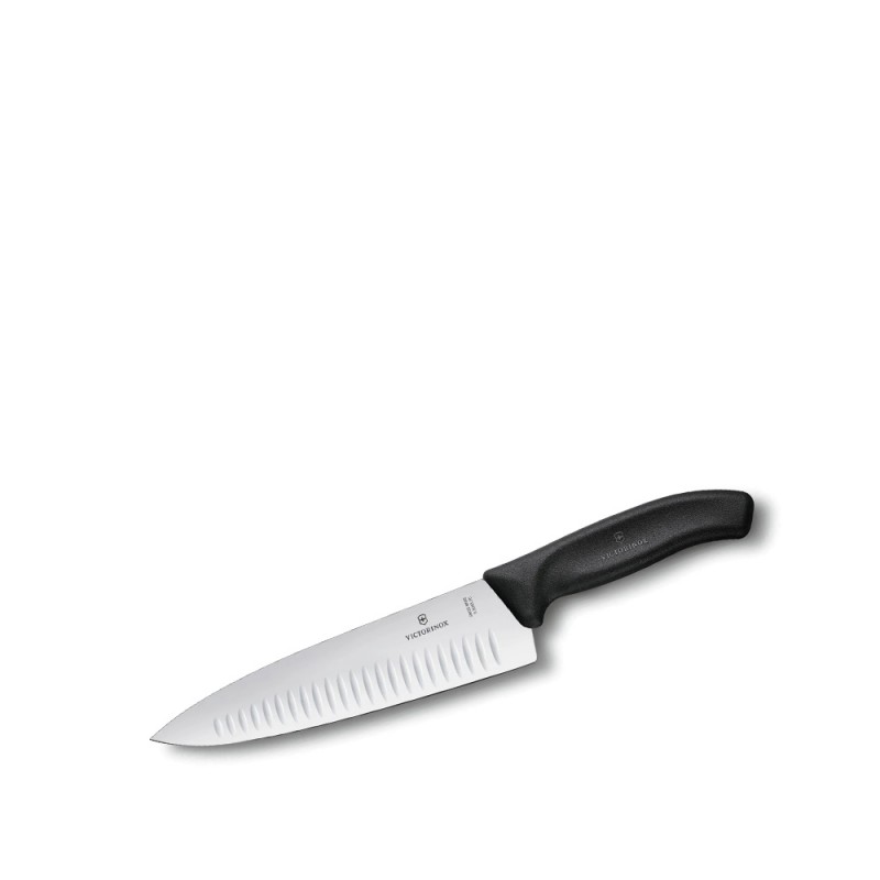 Μαχαίρι Chef Με Αυλάκια Ίσιο Ανοξείδωτη Λάμα Μ20cm Με Μαύρη Λαβή Victorinox Μαχαίρι Chef Με Αυλάκια Ίσιο Ανοξείδωτη Λάμα Μ20cm Με Μαύρη Λαβή Victorinox
