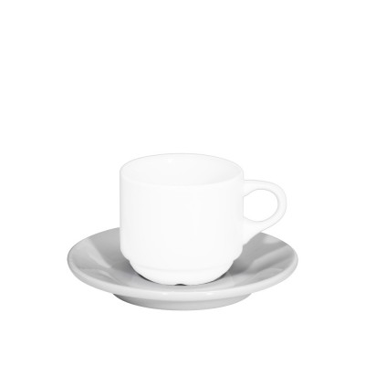 Πιάτο Espresso/Ελληνικού Στοιβαζόμενο Πορσελάνινο Λευκό Alba md.571 Πιάτο Espresso/Ελληνικού Στοιβαζόμενο Πορσελάνινο Λευκό Alba md.571