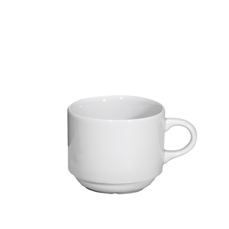 Φλιτζάνι Cappuccino/Τσαγιού Στοιβαζόμενο Πορσελάνινο 215ml Λευκό Alba md.567