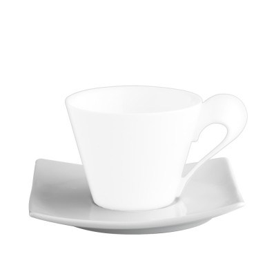 Πιάτο Cappuccino/Τσαγιού Τετράγωνο Πορσελάνινο Λευκό Alca md.250 Πιάτο Cappuccino/Τσαγιού Τετράγωνο Πορσελάνινο Λευκό Alca md.250