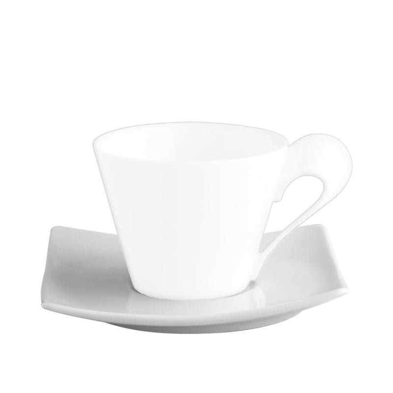 Πιάτο Cappuccino/Τσαγιού Τετράγωνο Πορσελάνινο Λευκό Alca md.250