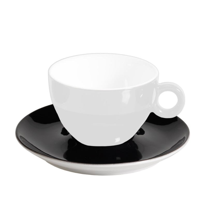 Πιάτο Cappuccino/Τσαγιού Στρογγυλό Πορσελάνινο Μαύρο Inglazed md.482/3MAYRO