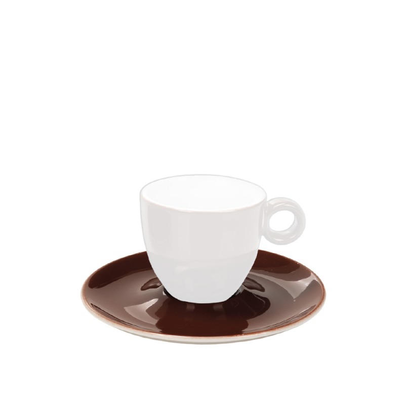 Πιάτο Espresso/Ελληνικού Στρογγυλό Πορσελάνινο Καφέ Inglazed md.482/1KAFE