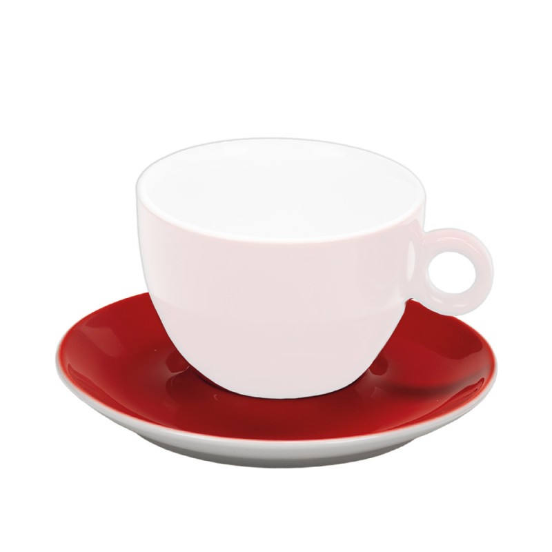 Πιάτο Cappuccino/Τσαγιού Στρογγυλό Πορσελάνινο Κόκκινο Inglazed md.482/3KOK