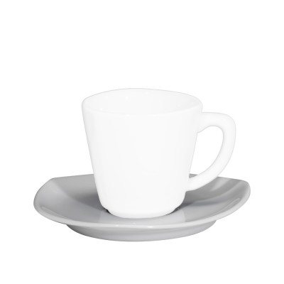Πιάτο Cappuccino/Τσαγιού Τριγωνικό Πορσελάνινο Μ16cm Λευκό Africa md.TRIGTS