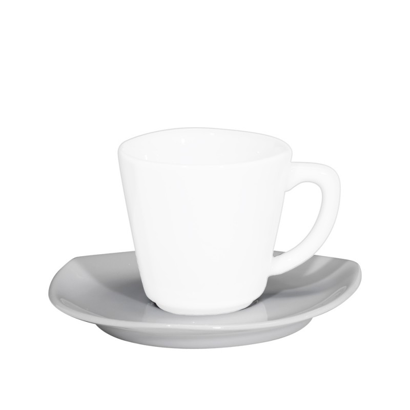 Πιάτο Cappuccino/Τσαγιού Τριγωνικό Πορσελάνινο Μ16cm Λευκό Africa md.TRIGTS
