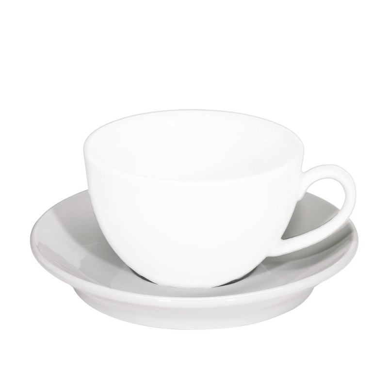 Πιάτο Cappuccino/Τσαγιού Στρογγυλό Πορσελάνινο Λευκό Alba md.427