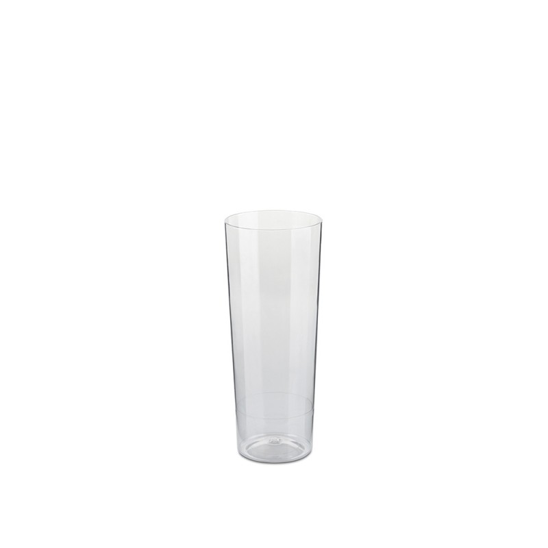 Ποτήρι Σωλήνα Μίας Χρήσης Πλαστικό 250ml Διάφανο Κρυσταλ 10Τμχ