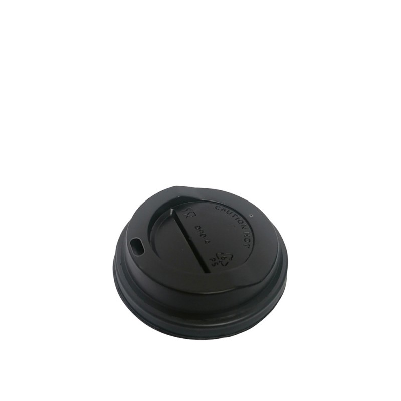 Καπάκι Πιπίλα American Style PET Φ9cm Μαύρο Για Ποτήρια 12-16oz 100Τμχ