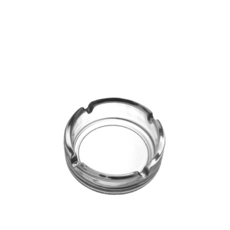 Σταχτοδοχείο Στρογγυλό Γυάλινο Φ10.5xΥ3.2cm Διάφανο Uniglass 60055