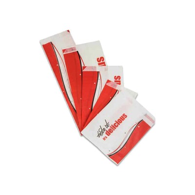Σακουλάκι Χάρτινο Βεζιτάλ Μ27xΠ9.5cm Λευκό Με Σχέδιο Delicious