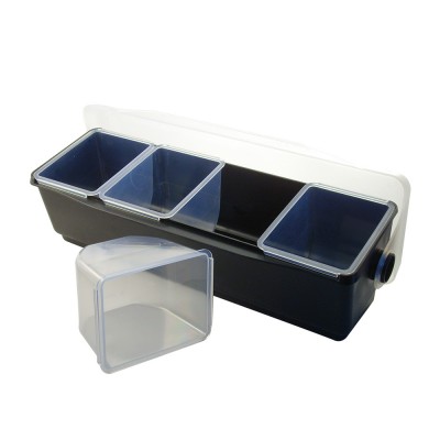 Bar Organizer 4 Θέσεων Πλαστικό Μαύρο The Bars
