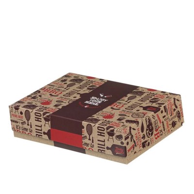 Κουτί Ψητοπωλείου Διπλή Μερίδα Τ44/Ζ89 Χάρτινο Μ25xΠ17.5xΥ6cm Με Επίστρωση Αλουμινίου Enjoy Your Meal 107Τμχ 10Kg