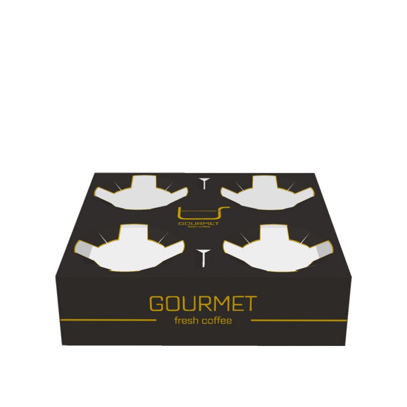 Θήκη Μεταφοράς Ποτηριών 4 Θέσεων Χάρτινη Gourmet 50Τμχ Θήκη Μεταφοράς Ποτηριών 4 Θέσεων Χάρτινη Gourmet 50Τμχ