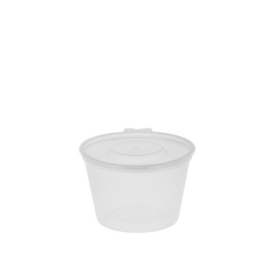Σωσάκι PP 60ml 2oz Διάφανο Με Ενσωματωμένο Καπάκι 50Τμχ