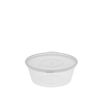 Σωσάκι PP 120ml 4oz Διάφανο Με Ενσωματωμένο Καπάκι 50Τμχ