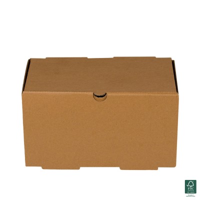 Κουτί Για Διπλό Max Burger Χάρτινο Κραφτ Μ22.5xΠ13.5xΥ12cm Tessera 100Τμχ