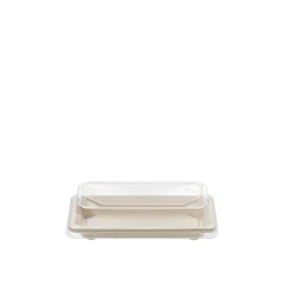 Σκεύος Σούσι Ζαχαροκάλαμου Μ16.4xΠ8.9xΥ2cm Ν.4 Με PET Καπάκι Tessera 50Τμχ