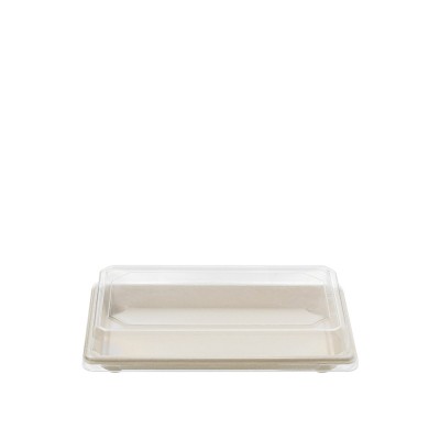 Σκεύος Σούσι Ζαχαροκάλαμου Μ18.5xΠ12.8xΥ2cm Ν.10 Με PET Καπάκι Tessera 50Τμχ