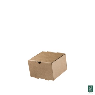 Κουτί Burger Τετράγωνο Χάρτινο Κραφτ Μ13xΠ13xΥ8.6cm Tessera 100Τμχ