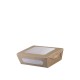 Κουτί Φαγητού Χάρτινο Κραφτ 750ml Μ16xΠ12xΥ5cm Με Επίστρωση PE Και Διπλό PET Παράθυρο 50Τμχ Κουτί Φαγητού Χάρτινο Κραφτ 750ml Μ16xΠ12xΥ5cm Με Επίστρωση PE Και Διπλό PET Παράθυρο 50Τμχ
