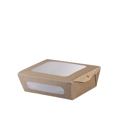 Κουτί Φαγητού Χάρτινο Κραφτ 1500ml Μ20.4xΠ14xΥ5cm Με Επίστρωση PE Και Διπλό PET Παράθυρο 50Τμχ Κουτί Φαγητού Χάρτινο Κραφτ 1500ml Μ20.4xΠ14xΥ5cm Με Επίστρωση PE Και Διπλό PET Παράθυρο 50Τμχ