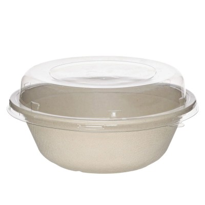Μπωλ Σαλάτας Στρογγυλό Ζαχαροκάλαμου 1250ml Φ20.5xΥ7cm Κατάλληλο Για Μικροκύματα Tessera 50Τμχ