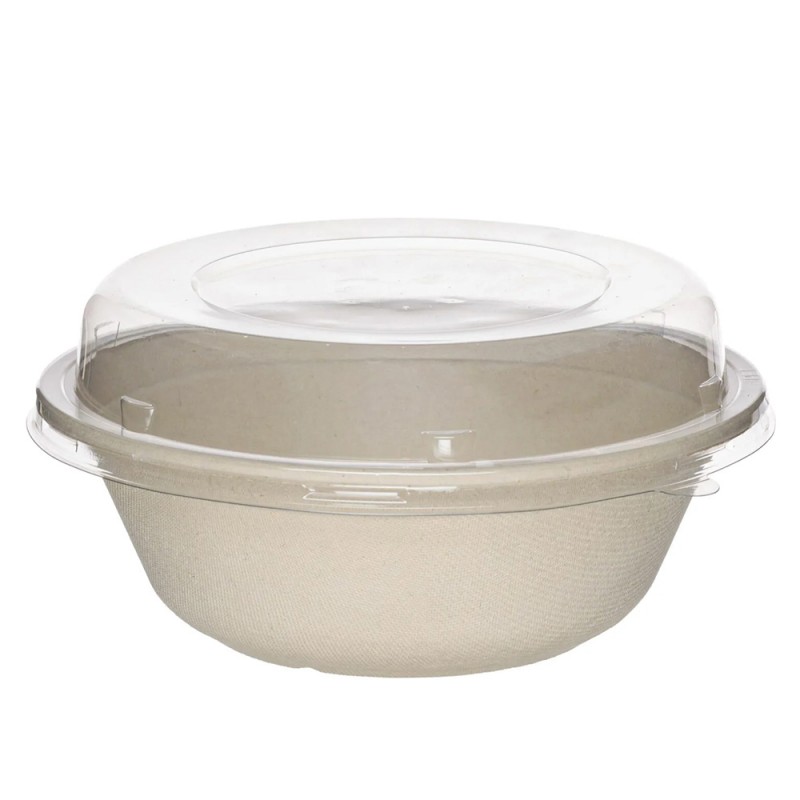 Μπωλ Σαλάτας Στρογγυλό Ζαχαροκάλαμου 1250ml Φ20.5xΥ7cm Κατάλληλο Για Μικροκύματα Tessera 50Τμχ