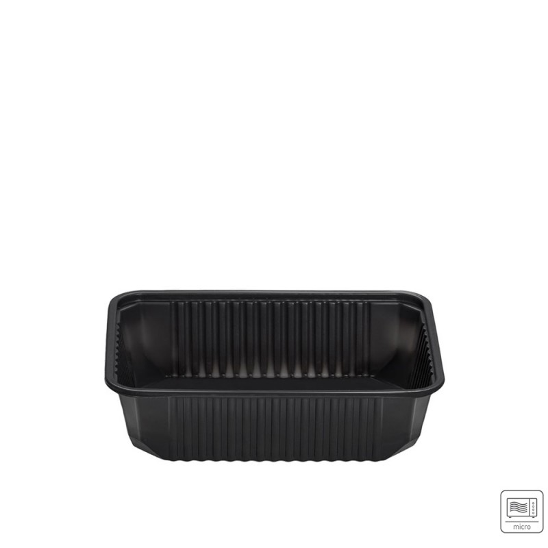 Σκεύος Φαγητού Για Μικροκύματα PP 750ml Μ18xΠ13xΥ5cm Μαύρο Ripple 50Τμχ Σκεύος Φαγητού Για Μικροκύματα PP 750ml Μ18xΠ13xΥ5cm Μαύρο Ripple 50Τμχ