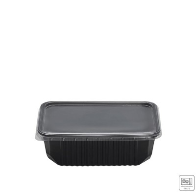 Σκεύος Φαγητού Για Μικροκύματα PP 750ml Μ18xΠ13xΥ5cm Μαύρο Ripple 50Τμχ Σκεύος Φαγητού Για Μικροκύματα PP 750ml Μ18xΠ13xΥ5cm Μαύρο Ripple 50Τμχ
