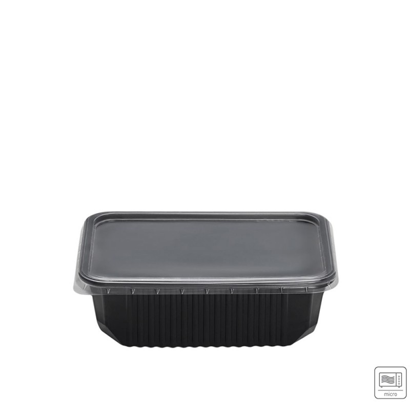 Σκεύος Φαγητού Για Μικροκύματα PP 750ml Μ18xΠ13xΥ5cm Μαύρο Ripple 50Τμχ Σκεύος Φαγητού Για Μικροκύματα PP 750ml Μ18xΠ13xΥ5cm Μαύρο Ripple 50Τμχ