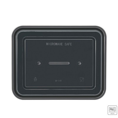 Σκεύος Φαγητού Για Μικροκύματα PP 1600ml Μ23xΠ14.5xΥ4cm Μαύρο Με Διάφανο Καπάκι 50Τμχ Σκεύος Φαγητού Για Μικροκύματα PP 1600ml Μ23xΠ14.5xΥ4cm Μαύρο Με Διάφανο Καπάκι 50Τμχ