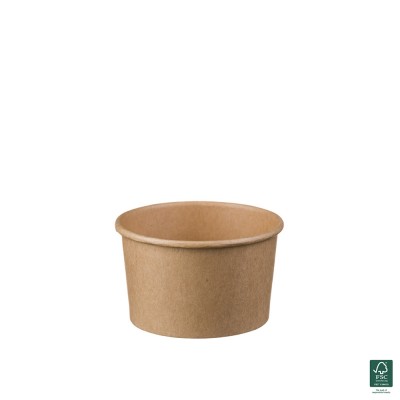 Σωσάκι Χάρτινο Κραφτ 60ml 2oz Φ6.2xΥ4cm Με Επίστρωση PE 100Τμχ
