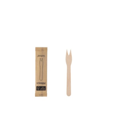 Ξύλινο Πιρουνάκι Δίαινα Μ8.5cm Συσκευασμένο 1/1 Waxed Tessera Συσκευασία 200Τμχ
