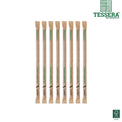Καλαμάκια Ίσια Χάρτινα Κραφτ Φ0.8xΜ21cm Συσκευασμένα 1/1 Tessera 500Τμχ Καλαμάκια Ίσια Χάρτινα Κραφτ Φ0.8xΜ21cm Συσκευασμένα 1/1 Tessera 500Τμχ