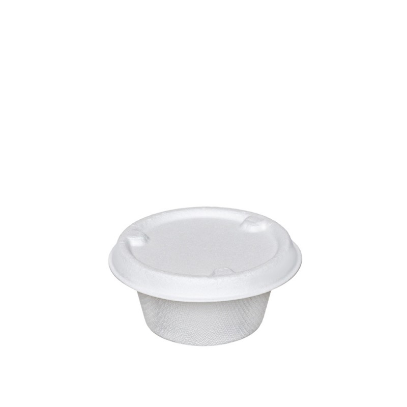 Σωσάκι Στρογγυλό Ζαχαροκάλαμου 60ml 2oz Φ6.3cm Με Καπάκι Ζαχαροκάλαμου Tessera 100Τμχ