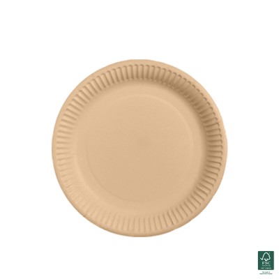 Πιάτο Μίας Χρήσης Χάρτινο Κραφτ Φ23cm Tessera 50Τμχ
