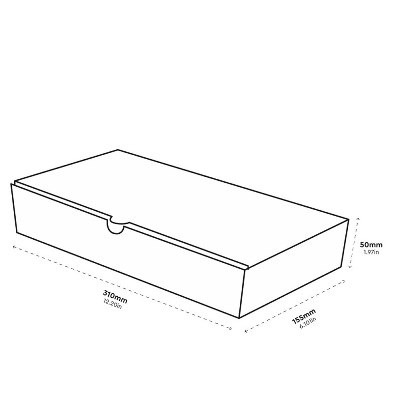 Κουτί Βάφλας-Κρέπας Χάρτινο Κραφτ Μ31xΠ15.5xΥ5cm Tessera 100Τμχ